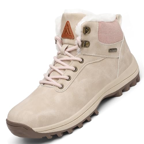 Mishansha Damen Herren Winterschuhe Warm Gefüttert Winterstiefel Wasserdicht Trekking Wanderschuhe 39 EU von Mishansha