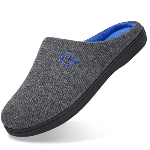 Mishansha Damen Memory Foam Hausschuhe Atmungsaktiv Rutschfester Gummisohle Winter Slipper Warm Gefütterte Frauen Pantoffeln für Indoor & Outdoor Grau 36/37 von Mishansha