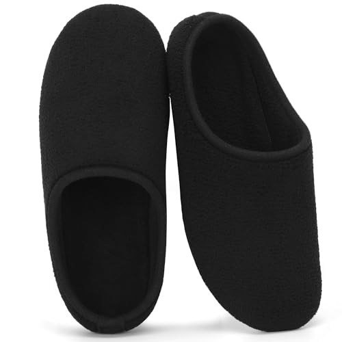 Mishansha Damen Warme Hausschuhe Koralle Samt Winter Pantoffeln Schwarz Gr.37 von Mishansha