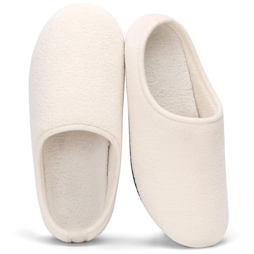 Mishansha Damen Warme Hausschuhe Koralle Samt Winter Pantoffeln Weiß Gr.41 von Mishansha