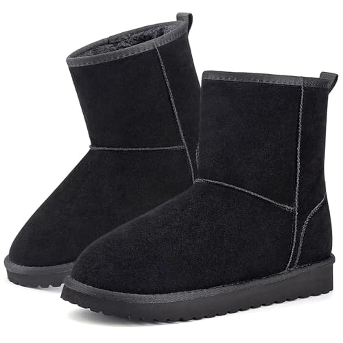 Mishansha Damen Winterschuhe Warm Gefüttert Winterstiefel Schwarz Gr.38 von Mishansha