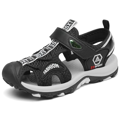 Mishansha Kinder Sandalen Jungen Tiefes Graphit Schwarz Gr.28 von Mishansha
