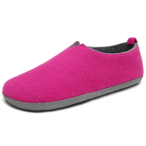 Mishansha Hausschuhe Damen Filz Hüttenschuhe Bequem Pantoffeln Winter Drinnen Filzhausschuhe Für Herbst Winter Slipper Mit Latex Sohlen Rosa,Gr.41 Mishansha Hausschuhe Damen Filz Hüttenschuhe Bequem Pantoffeln Winter Drinnen Filzhausschuhe Für Herbst Winter Slipper Mit Latex Sohlen Rosa,Gr.41 von Mishansha