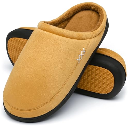 Mishansha Hausschuhe Damen Winter Plüsch Pantoffeln Herren Hüttenschuhe Warme Gefütterte Pantoletten Goldrute, Gr.46 EU Mishansha Hausschuhe Damen Winter Plüsch Pantoffeln Herren Hüttenschuhe Warme Gefütterte Pantoletten Goldrute, Gr.46 EU von Mishansha