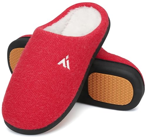 Mishansha Hausschuhe Damen Winter Warme Pantoffeln Damen Hüttenschuhe rutschfeste Fell Memory Foam Slippers Kaiserliches Rot, Gr.43 EU Mishansha Hausschuhe Damen Winter Warme Pantoffeln Damen Hüttenschuhe rutschfeste Fell Memory Foam Slippers Kaiserliches Rot, Gr.43 EU von Mishansha