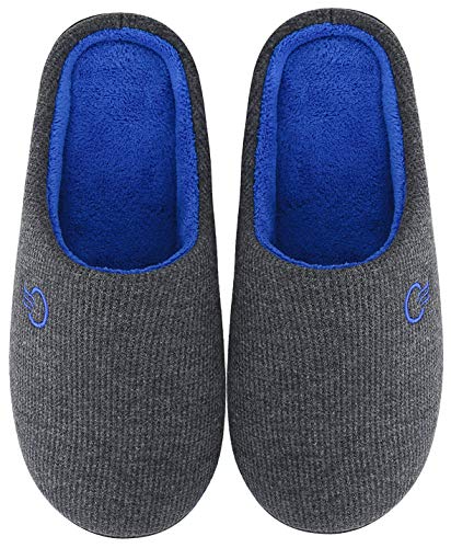 Mishansha Herren Damen Winter Hausschuhe Memory Foam Warm Leicht rutschfeste Indoor & Outdoor Pantoffeln mit Harte Sohle für Frauen Männer(Grau, 36/37 (Herstellergröße 260 mm)) von Mishansha