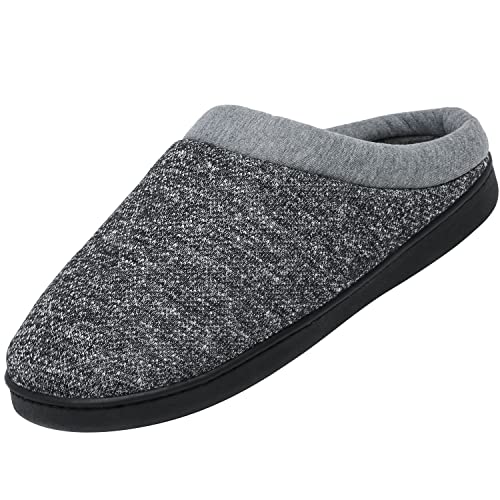 Mishansha Herren Hausschuhe rutschfest Unisex Weiche Pantoffeln Gefütterte Winter Slipper für Damen Warm Memory Foam Plüsch Slippers Bequeme, Schwarz 44 von Mishansha