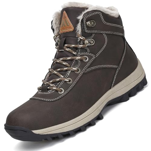 Mishansha Damen Herren Winterschuhe Warm Gefüttert Winterstiefel Wasserdicht Trekking Wanderschuhe 42 EU von Mishansha