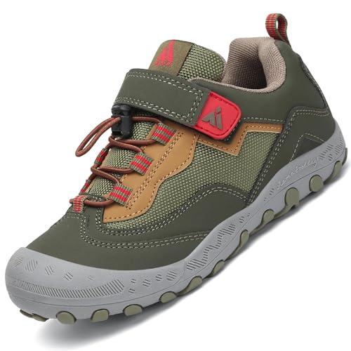 Mishansha Jungen Mädchen Wanderschuhe rutschfest Walkingschuhe Weich Flexibel Stabil Fitnessschuhe Freizeitschuhe für Kinder Sport Schuhe 26 EU von Mishansha