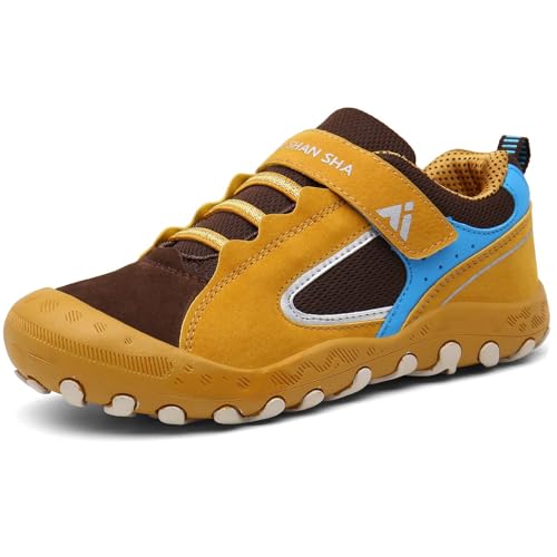 Mishansha Jungen Mädchen Wanderschuhe rutschfest Walkingschuhe Weich Flexibel Stabil Fitnessschuhe Freizeitschuhe für Kinder Sport Schuhe 28 EU von Mishansha