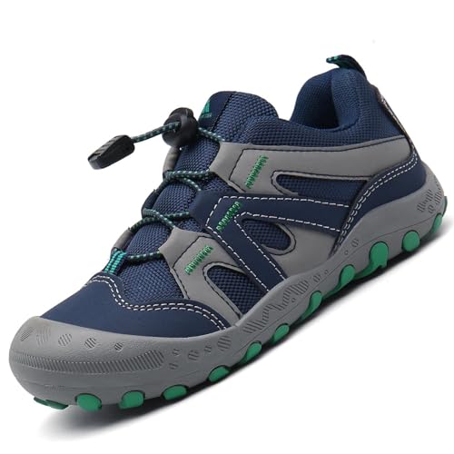 Mishansha Jungen Mädchen Wanderschuhe rutschfest Walkingschuhe Weich Flexibel Stabil Fitnessschuhe Freizeitschuhe für Kinder Sport Schuhe 33 EU von Mishansha