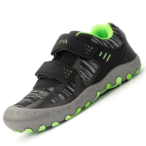 Mishansha Jungen Mädchen Wanderschuhe rutschfest Walkingschuhe Weich Flexibel Stabil Fitnessschuhe Freizeitschuhe für Kinder Sport Schuhe 35 EU von Mishansha