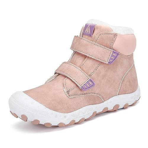 Mishansha Kinder Winterschuhe Warm Gefüttert Jungen Winterstiefel Mädchen Wasserdicht SchneeschuheLeicht Winterboots rutschfest Outdoor Wanderschuhe von Mishansha