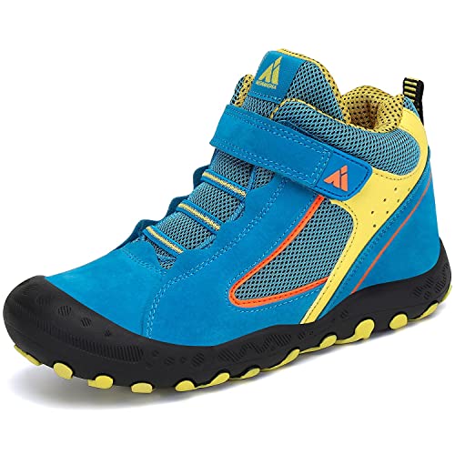 Mishansha Jungen Trekkingschuhe Mädchen Wanderstiefel Kinder Leicht Hoch Sneakers für Outdoor Sport Walking Hiking, Cerulean Blau,26 EU von Mishansha