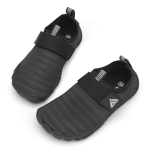 Mishansha Kinder Badeschuhe Schnell Trocknend Wasserschuhe Mädchen Jungen Barfußschuhe Atmungsaktiv Schwimmschuhe rutschfest 33 EU von Mishansha