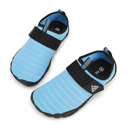 Mishansha Kinder Badeschuhe Schnell Trocknend Wasserschuhe Mädchen Jungen Barfußschuhe Atmungsaktiv Schwimmschuhe rutschfest 33 EU von Mishansha