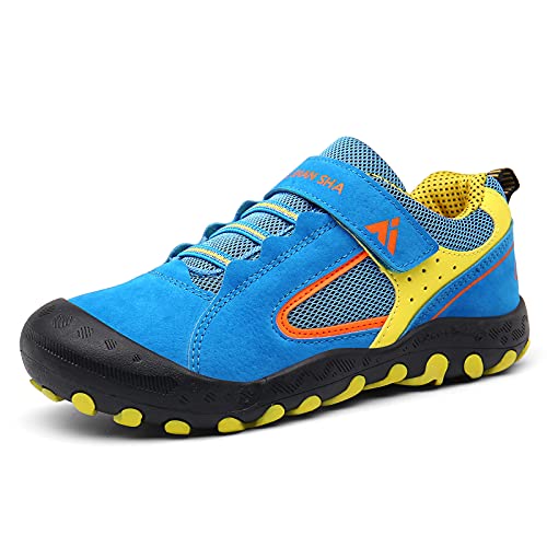 Mishansha Kinder Schuhe für Draußen Jungen Freizeitschuhe Atmungsaktivität Schweiß Absorbierend Flach Tennisschuhe Mädchen Patchwork Hallenschuhe Joggingschuhe Frühjahr Herbst Sport Shoes, Blau 35 von Mishansha