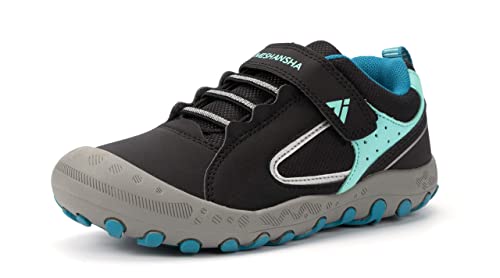 Mishansha Kinder Trekkingschuhe Atmungsaktiv Wanderschuhe Mädchen Freizeitschuhe Schwarz 32 von Mishansha