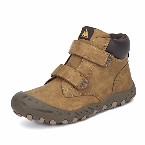 Mishansha Kinder Trekkingschuhe Jungen Wanderschuhe Outdoor rutschfeste Mädchen Sneaker Freizeit Schuhe für Sport Hiking Walking Braun 24 EU von Mishansha