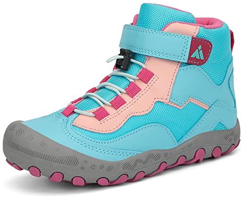 Mishansha Kinder Trekkingschuhe Mädchen Jungen Wanderschuhe Halbschuhe High Top Sneaker Outdoor Rutschfest Wanderstiefel Sport Walking Kinderschuhe, Blauer Himmel 24 EU von Mishansha