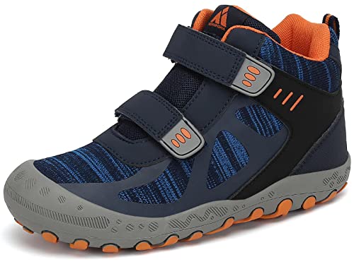 Mishansha Kinder Trekkingschuhe Mädchen Jungen Wanderschuhe Halbschuhe High Top Sneaker Outdoor rutschfest Wanderstiefel Sport Walking Kinderschuhe, Blauer Jeansstoff 24 EU von Mishansha