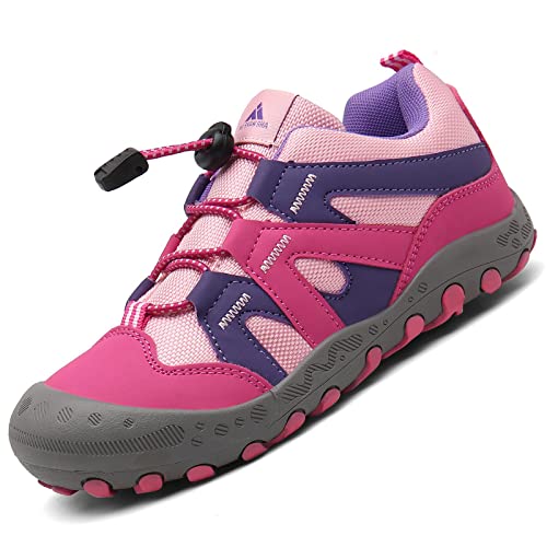 Mishansha Jungen Mädchen Lässige Schuhe rutschfest Gummi Walkingschuhe Weich Flexibel Fitnessschuhe Freizeitschuhe Schuhe für Sport Schuhe, Leicht Rose 24 von Mishansha