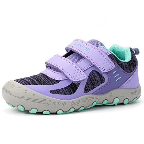 Mishansha Trekkingschuhe für Kinder Wanderschuhe rutschfest Jungen Mädchen Turnschuhe Atmungsaktive Leicht Outdoor Laufschuhe, Violett, 36 EU von Mishansha