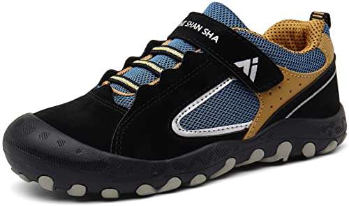 Mishansha Kinder Wanderschuhe Atmungsaktiv Trekkingschuhe Mädchen Straßenlaufschuhe Schwarz Gr.24 von Mishansha