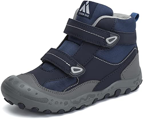 Mishansha Kinder Wanderschuhe Jungen Mädchen Trekkingstiefel rutschfest Outdoor Trekkingschuhe Walkingschuhe, 028 Blau, 25 EU von Mishansha