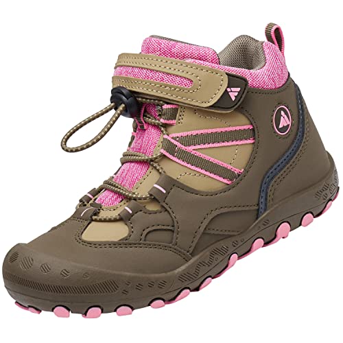 Mishansha Kinder Wanderschuhe Outdoor Mädchen Trekkingschuhe Leicht rutschfeste Wanderstiefel für Junge Bequeme Outdoorschuhe Sportschuhe Komfortabel Trekkingstiefel,Braun 24 von Mishansha