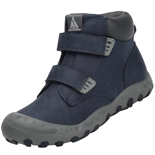 Mishansha Kinder Wanderschuhe Outdoor Mädchen Trekkingschuhe Leicht rutschfeste Wanderstiefel für Junge Bequeme Outdoorschuhe Sportschuhe Komfortabel Trekkingstiefel,Draußen Blau 27 von Mishansha