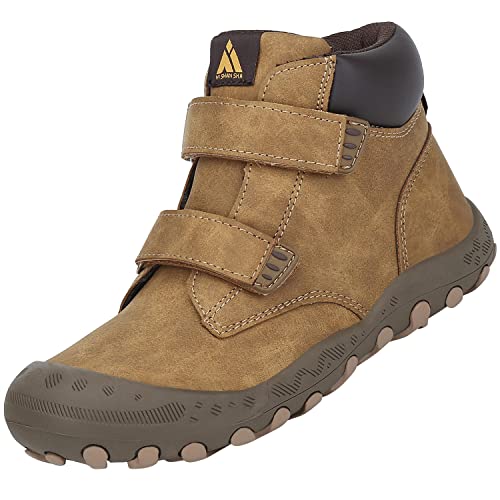 Mishansha Kinder Wanderschuhe Outdoor Mädchen Trekkingschuhe Leicht rutschfeste Wanderstiefel für Junge Bequeme Outdoorschuhe Sportschuhe Komfortabel Trekkingstiefel,Draußen Braun 28 von Mishansha