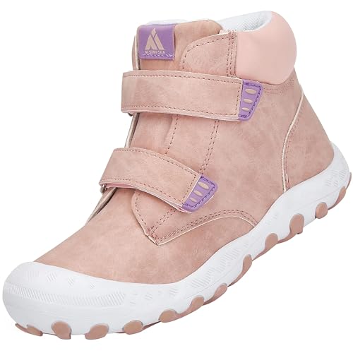 Mishansha Kinder Wanderschuhe Outdoor Mädchen Trekkingschuhe Leicht rutschfeste Wanderstiefel für Junge Bequeme Outdoorschuhe Sportschuhe Komfortabel Trekkingstiefel,Draußen Pink 27 von Mishansha