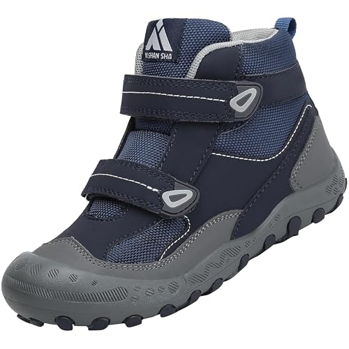 Mishansha Kinder Wanderschuhe Outdoor Mädchen Trekkingschuhe Leicht rutschfeste Wanderstiefel für Junge Bequeme Outdoorschuhe Sportschuhe Komfortabel Trekkingstiefel,Kinder Blau 31 von Mishansha