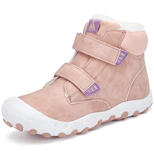 Mishansha Kinder Winterschuhe Mädchen Winterstiefel Warm Schneestiefel Gefüttert Boots Wasserdicht Rosa 26 von Mishansha