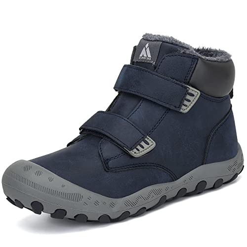 Mishansha Kinder Winterschuhe Warm Gefüttert Schneestiefel Winterstiefel Mädchen Outdoor Boots Blau Gr.24 von Mishansha