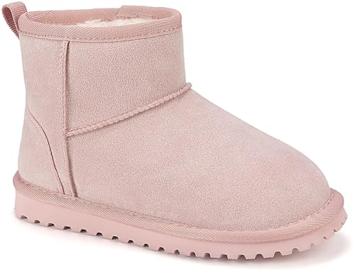 Mishansha Kinder Winterstiefele Warm Gefütterte Mädchen Winterschuhe rutschfeste Schneestiefel 26EU von Mishansha