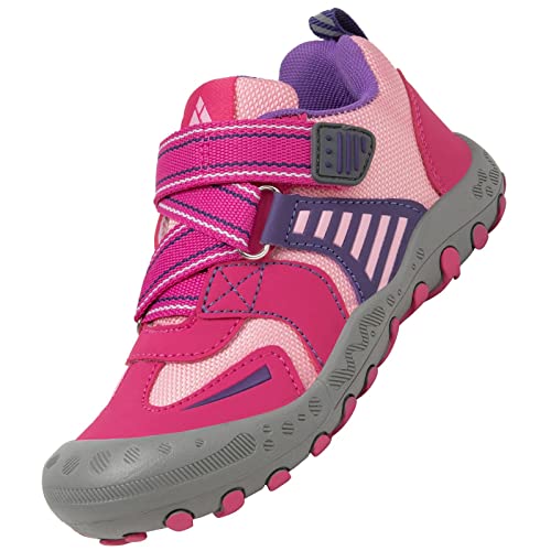 Mishansha Kinderschuhe Trekking Wanderschuhe rutschfest Hallenschuhe Mädchen Walking Schuhe Freizeit Turnschuhe Stil: 1 Rose Gr.37 von Mishansha