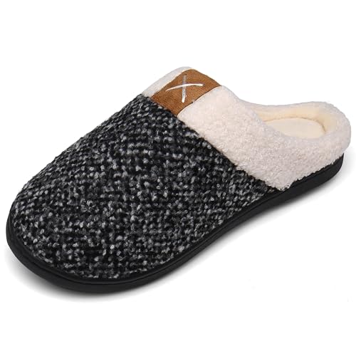 Mishansha Kuschelige Hausschuhe Herren Damen Winter Plüsch Wärme Home rutschfeste Slippers,Türkis,46/47 von Mishansha