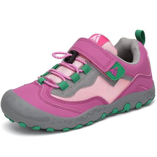 Mishansha Mädchen Trekkingschuhe Kinder Atmungsaktiv Wanderschuhe Bequem Kinderschuhe für Outdoor Sport, Lila 25 EU von Mishansha