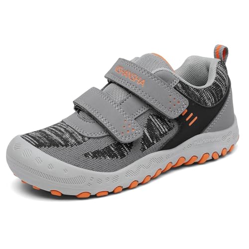 Mishansha Mädchen Wanderschuhe Atmungsaktiv rutschfest Turnschuhe Kinder Outdoor Trekkingschuhe, Grau 28 von Mishansha