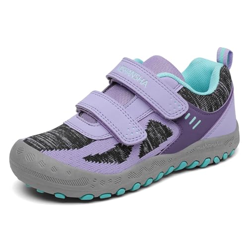 Mishansha Mädchen Wanderschuhe Atmungsaktiv rutschfest Turnschuhe Kinder Outdoor Trekkingschuhe, Violett 30 von Mishansha