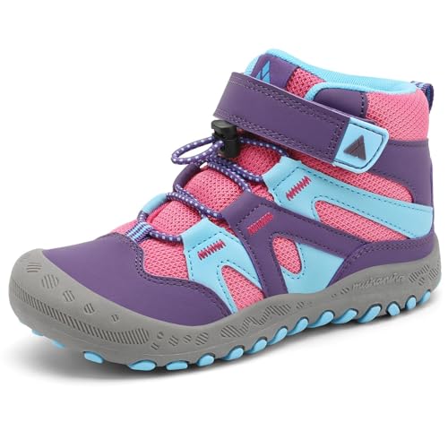 Mishansha Mädchen Wanderschuhe Bequem Atmungsaktiv Trekkingschuhe Unisex-Kinder Turnschuhe Outdoor Sport Wanderstiefel Lila 30 EU von Mishansha