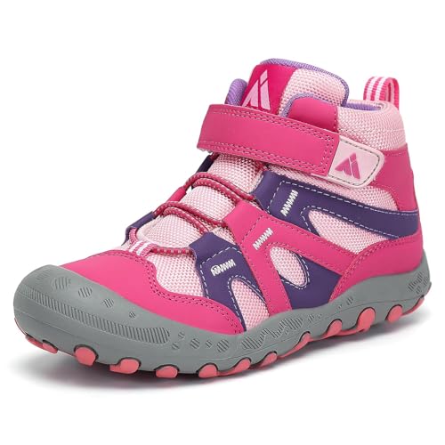 Mishansha Mädchen Wanderschuhe Bequem Atmungsaktiv Trekkingschuhe Unisex-Kinder Turnschuhe Outdoor Sport Wanderstiefel Rosa 29 EU von Mishansha