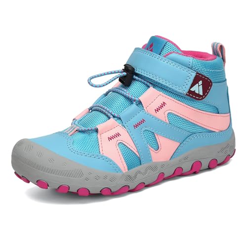 Mishansha Mädchen Wanderschuhe Bequem Atmungsaktiv Trekkingschuhe Unisex-Kinder Turnschuhe Outdoor Sport Wanderstiefel Türkis 25 EU von Mishansha