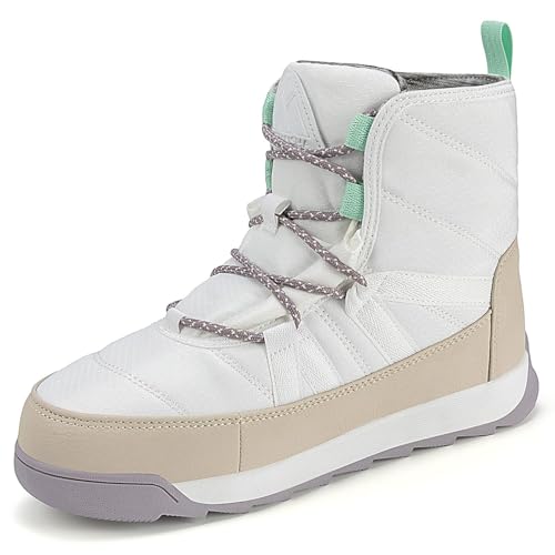 Mishansha Schneestiefel Damen Warm Gefüttert Winterschuhe rutschfeste Winterboots Beige 40EU von Mishansha