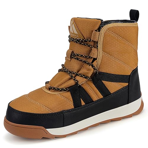 Mishansha Schneestiefel Damen Warm Gefüttert Winterschuhe rutschfeste Winterboots Braun 38EU von Mishansha