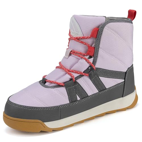 Mishansha Schneestiefel Damen Warm Gefüttert Winterschuhe rutschfeste Winterboots Rosa 42EU von Mishansha