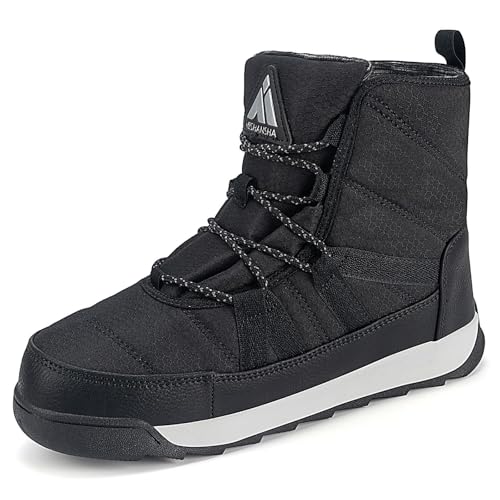 Mishansha Schneestiefel Damen Warm Gefüttert Winterschuhe rutschfeste Winterboots Schwarz 41EU von Mishansha