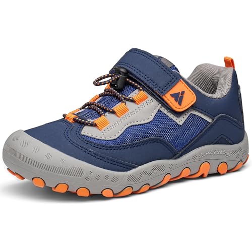 Mishansha Wanderschuhe Kinder Sports Sneaker Mädchen Laufschuhe Leicht Turnschuhe Outdoor Trekkingschuhe Blau 31 von Mishansha